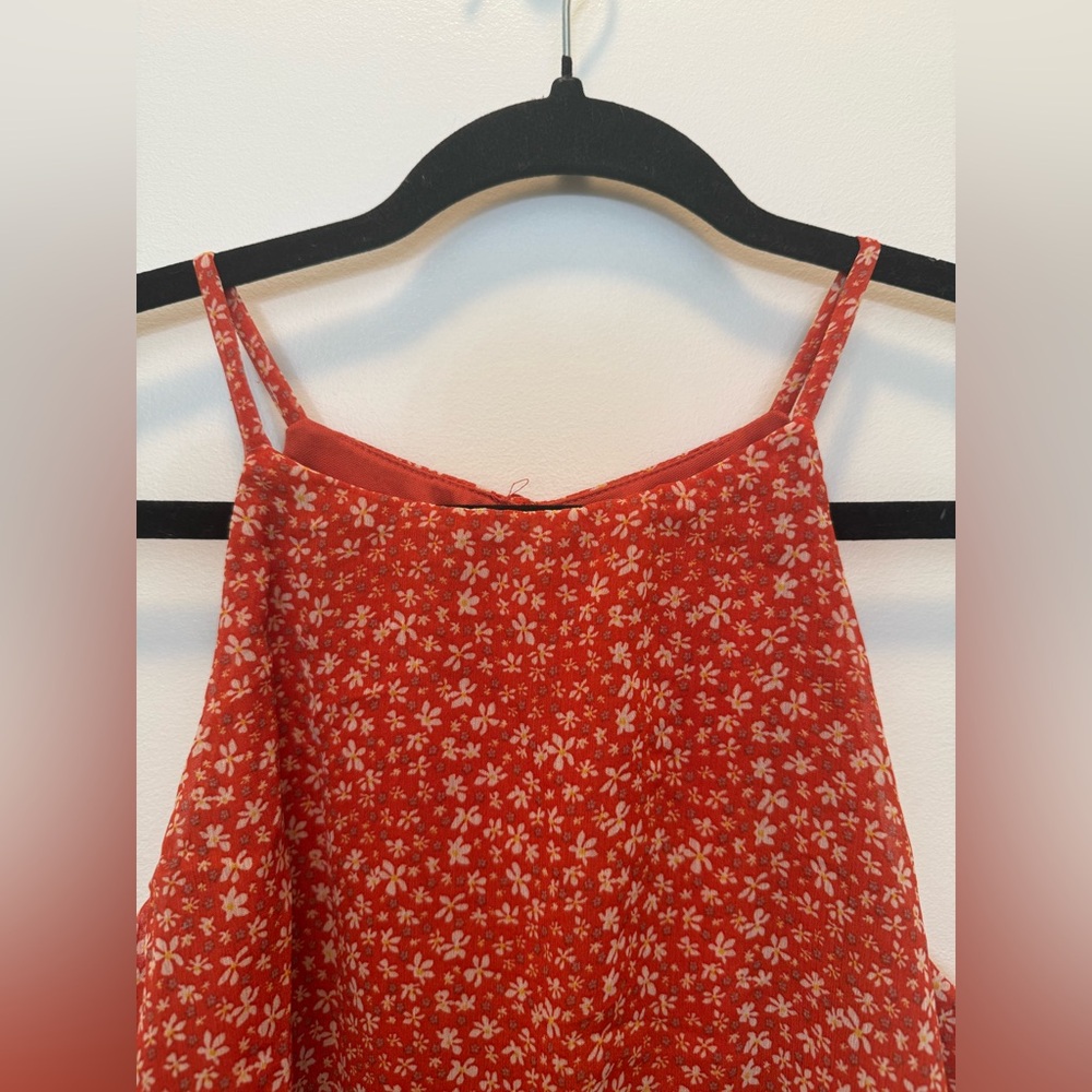 By & By Orange‎ Floral Spaghetti Dress Dress - Picture 6 of 13